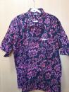 Batik Hemd - Schwarz mit Blumenmuster